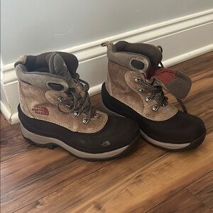 The North Face Brown and Black Winter Boots